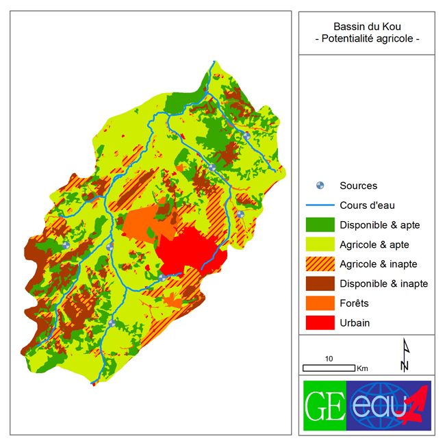 carte potentialite vallee du Kou APEFE