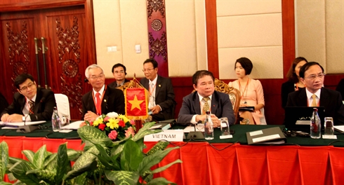 Conférence ministérielle sur la formation professionnelle Vietnam-Laos-Cambodge le 10 octobre à Vientiane (Laos). Photo : Hoang-Chuong